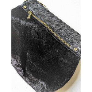 VGT‎ BLACK PONY FUR LEATHER CHAIN STRAP PURSE